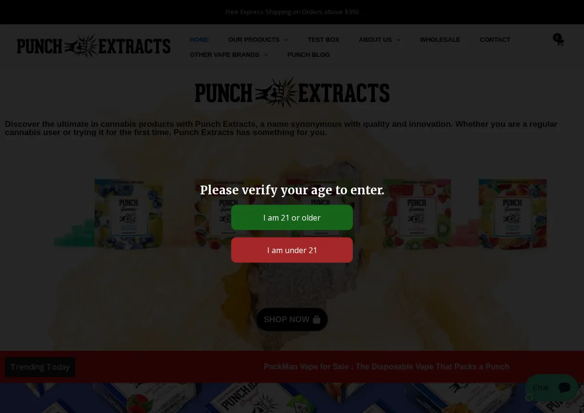 Store homepage