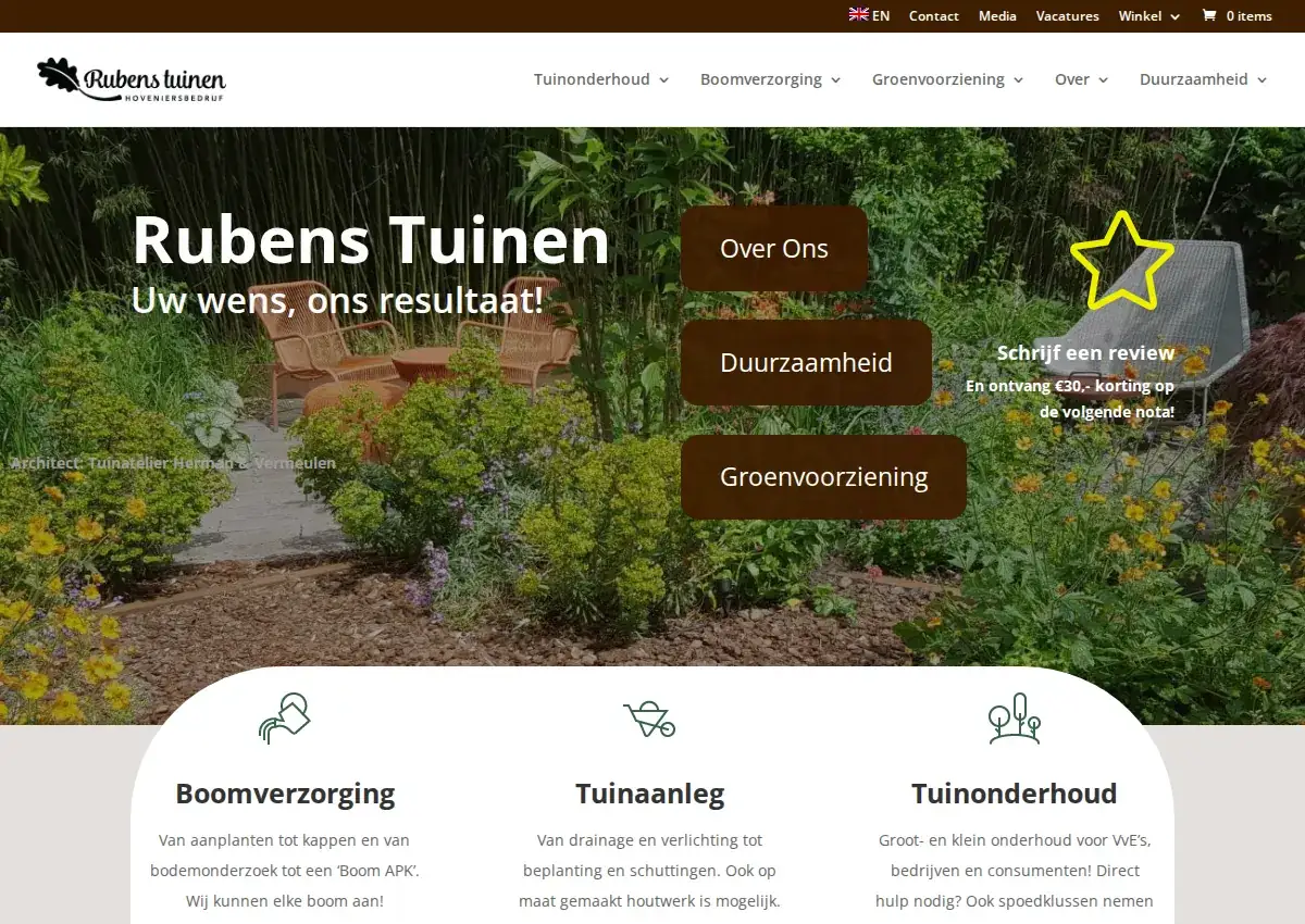 Store homepage