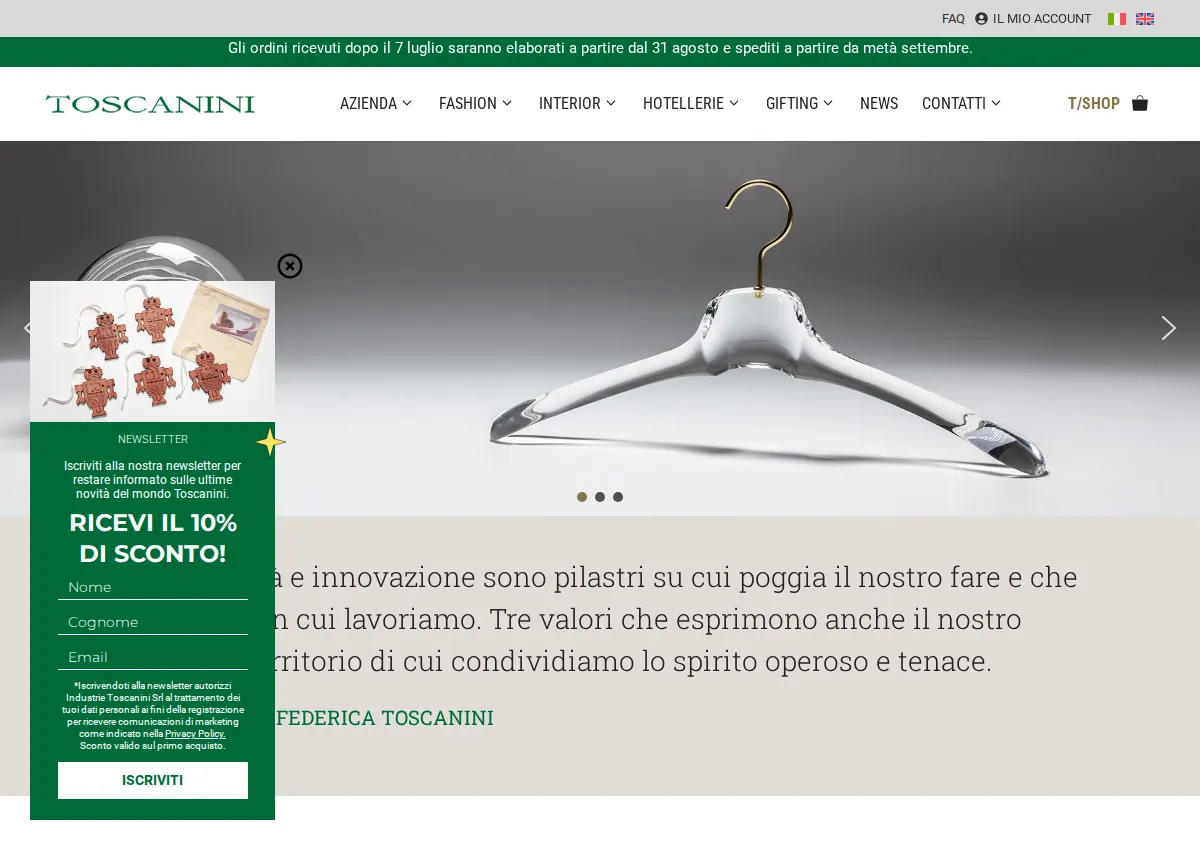 Store homepage