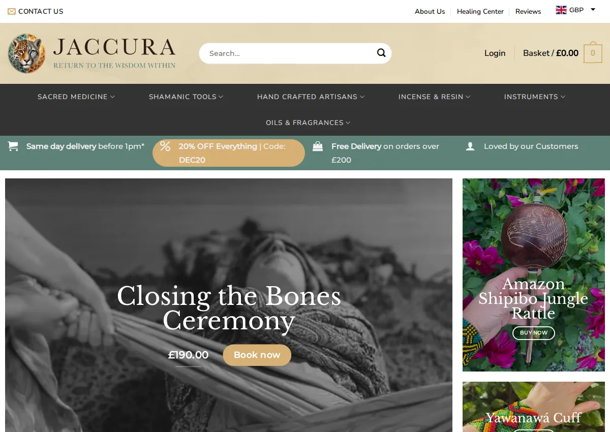 Store homepage