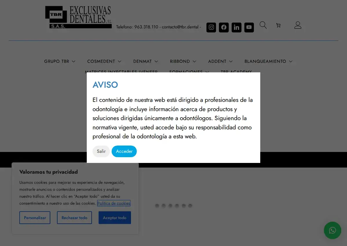 Store homepage