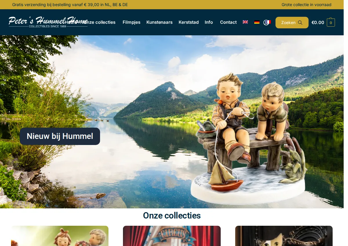 Store homepage