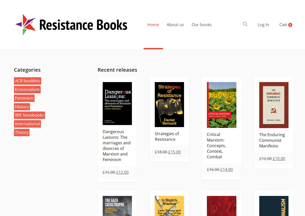 Store homepage