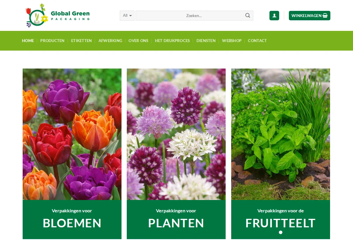 Store homepage