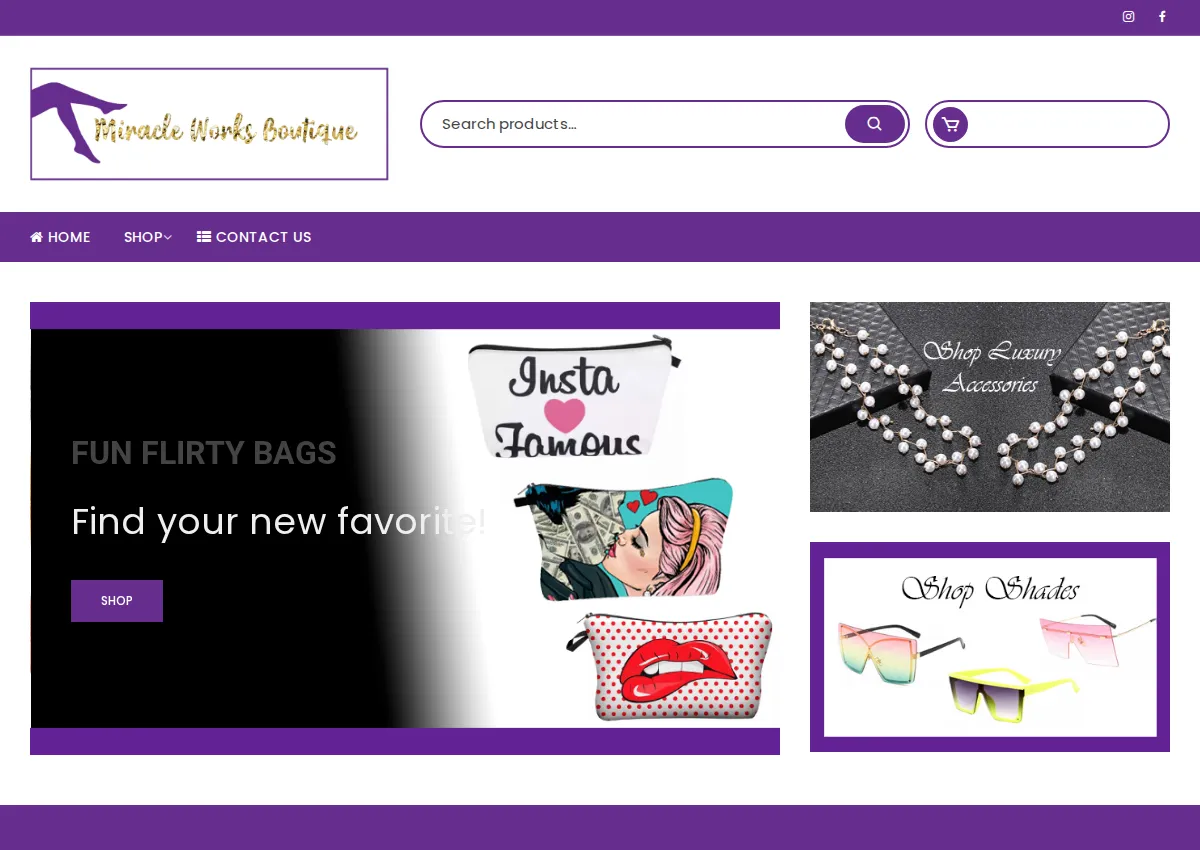 Store homepage