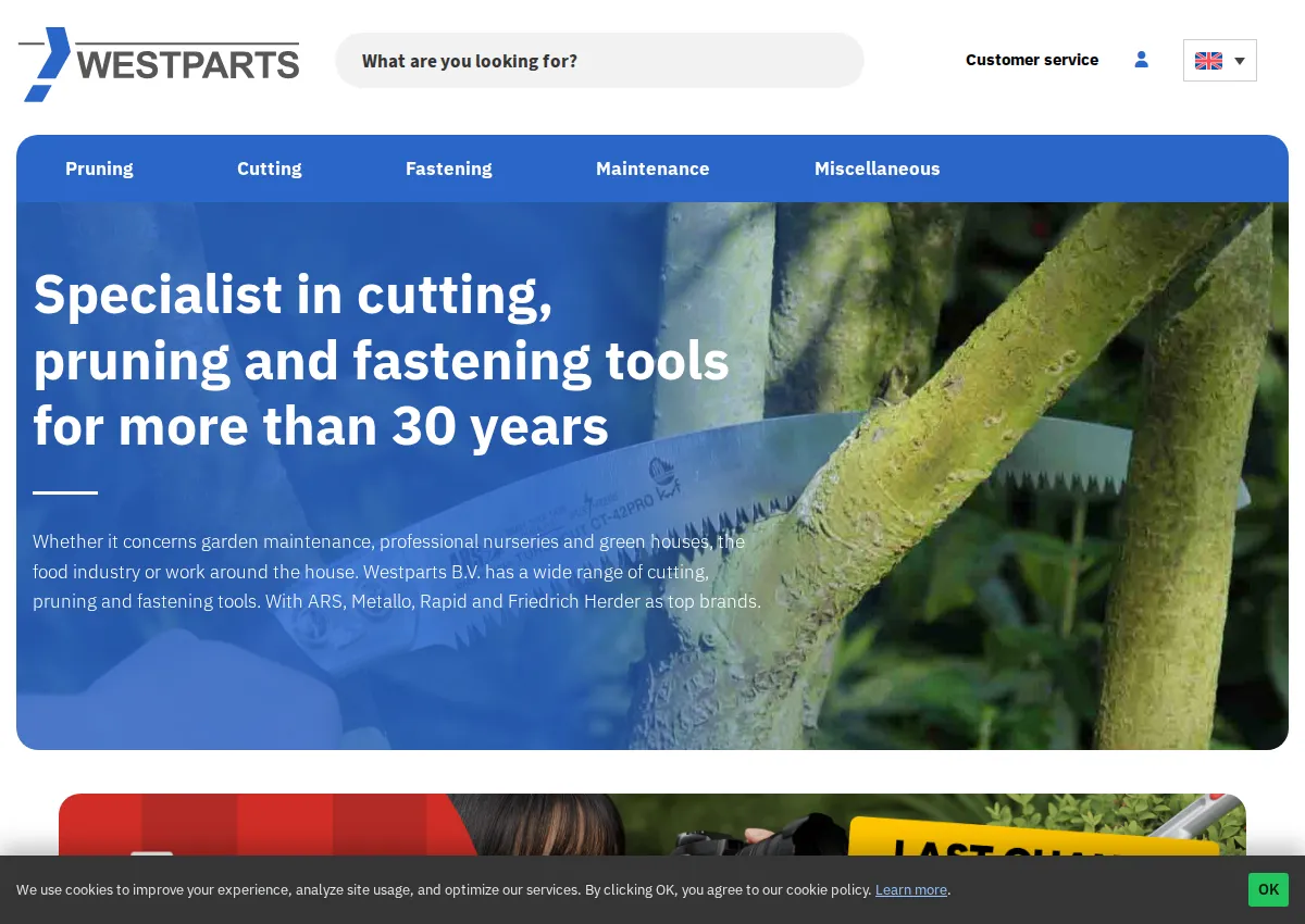 Store homepage