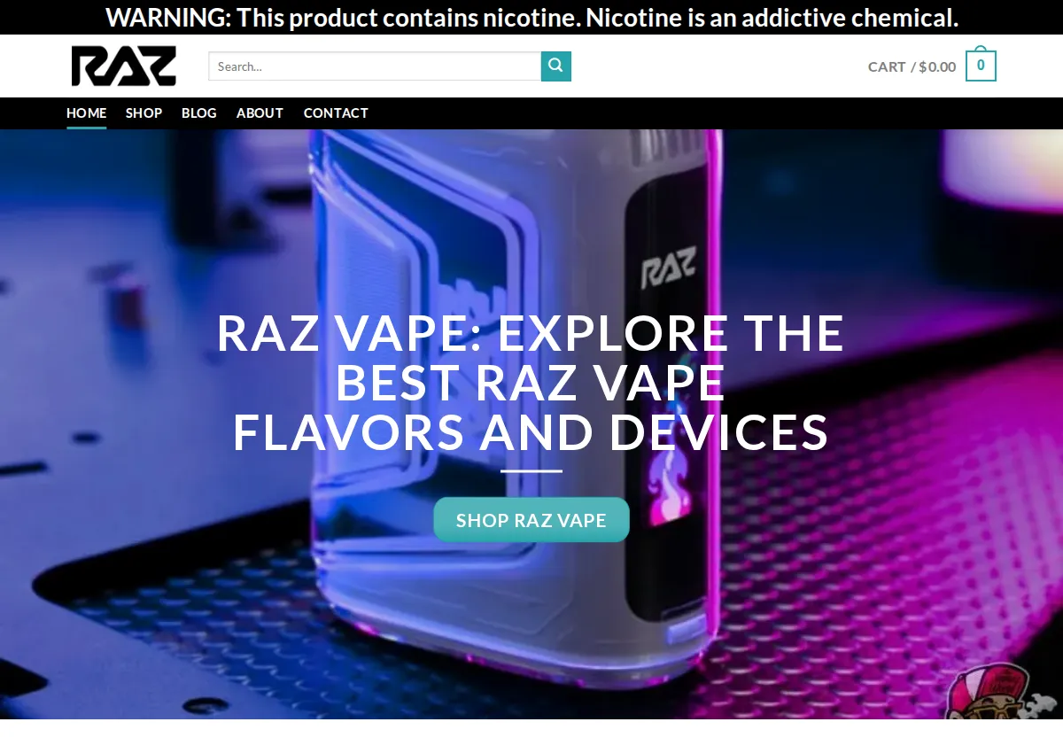 Store homepage