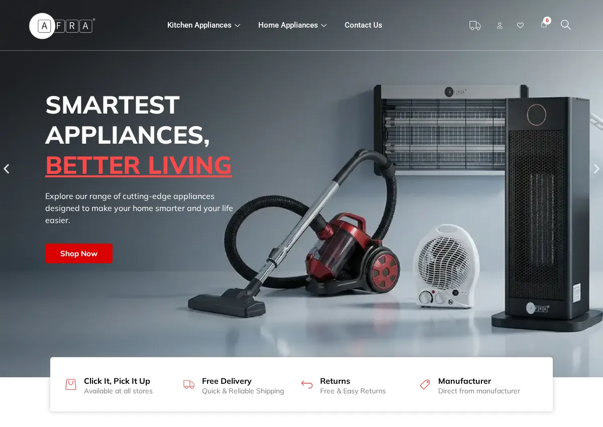 Store homepage