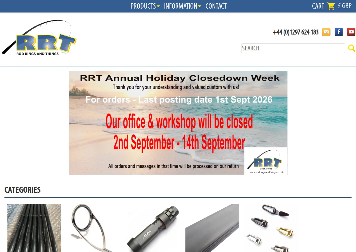 Store homepage