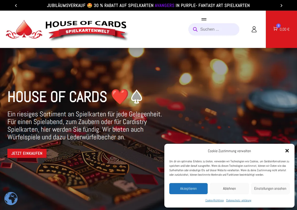 Store homepage
