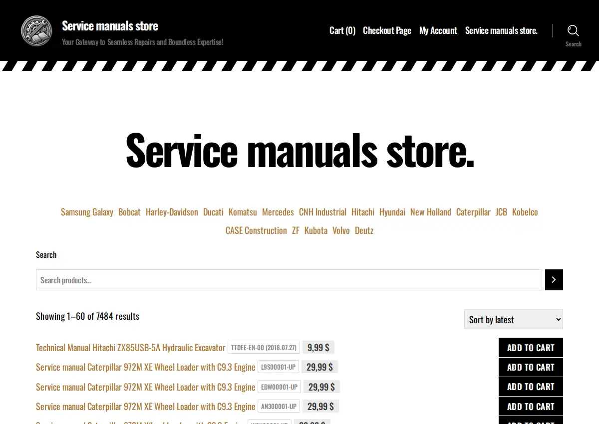 Store homepage