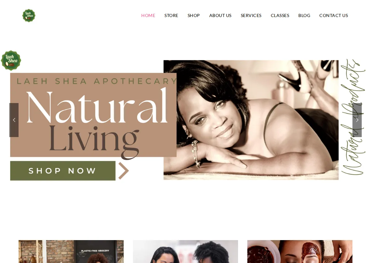 Store homepage