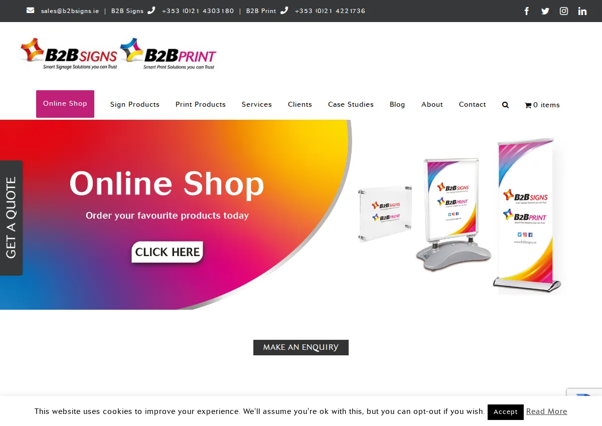 Store homepage