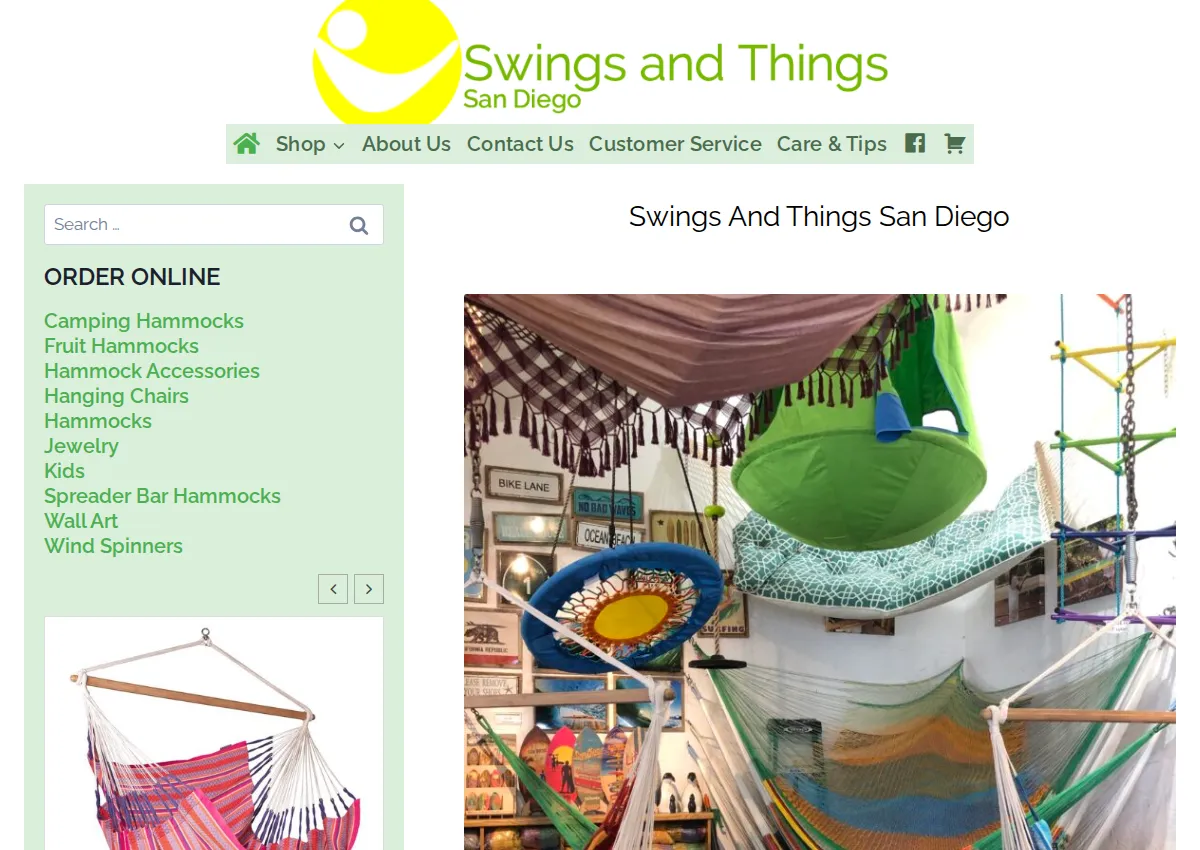 Store homepage