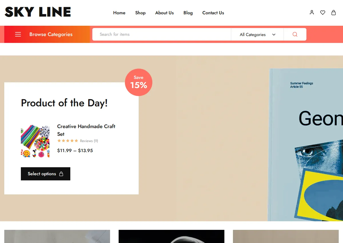 Store homepage