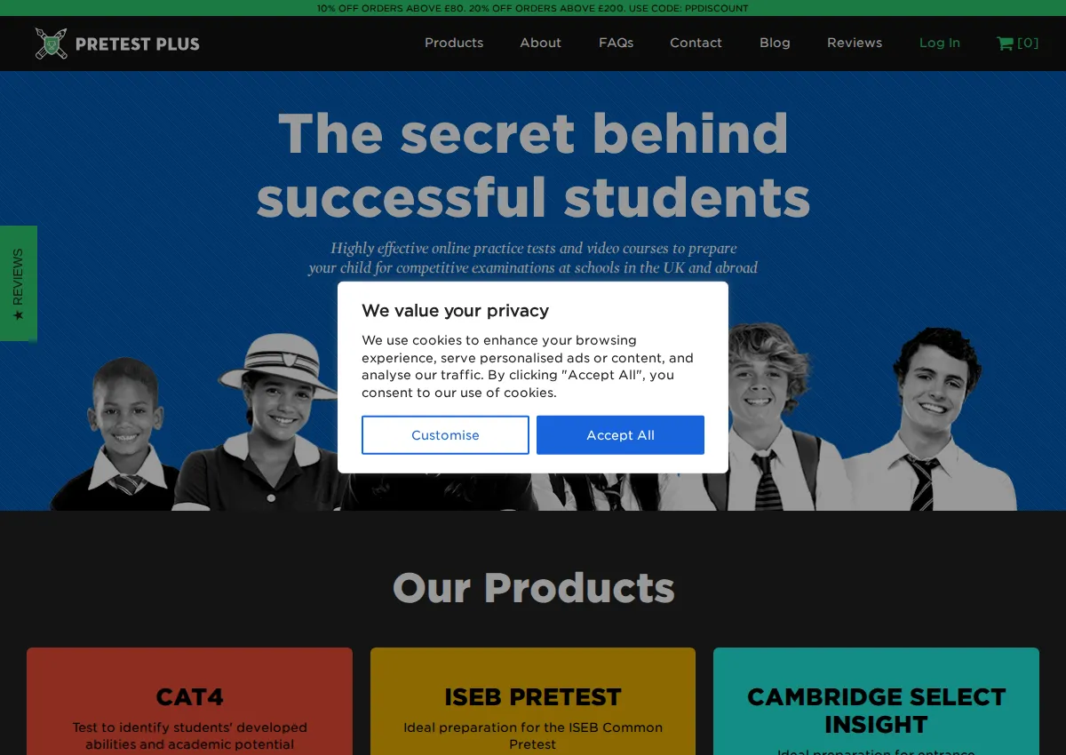 Store homepage