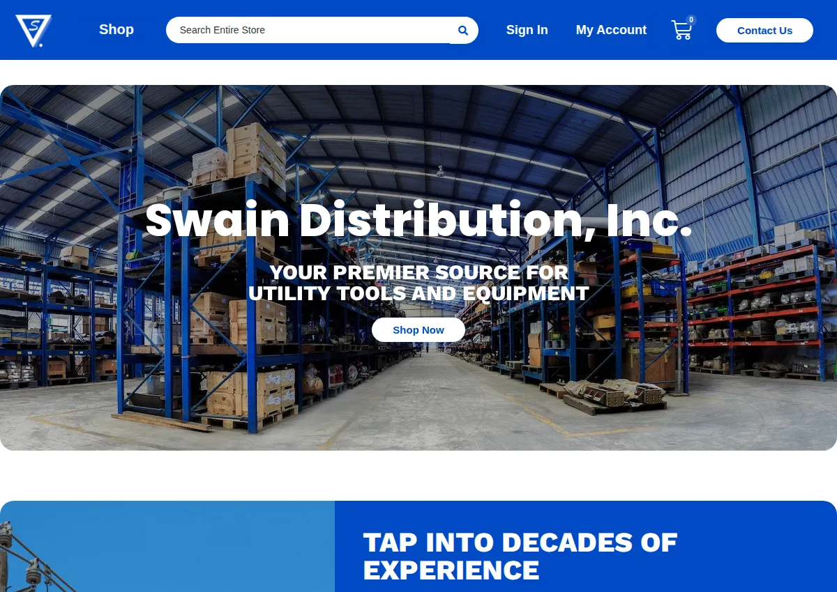 Store homepage