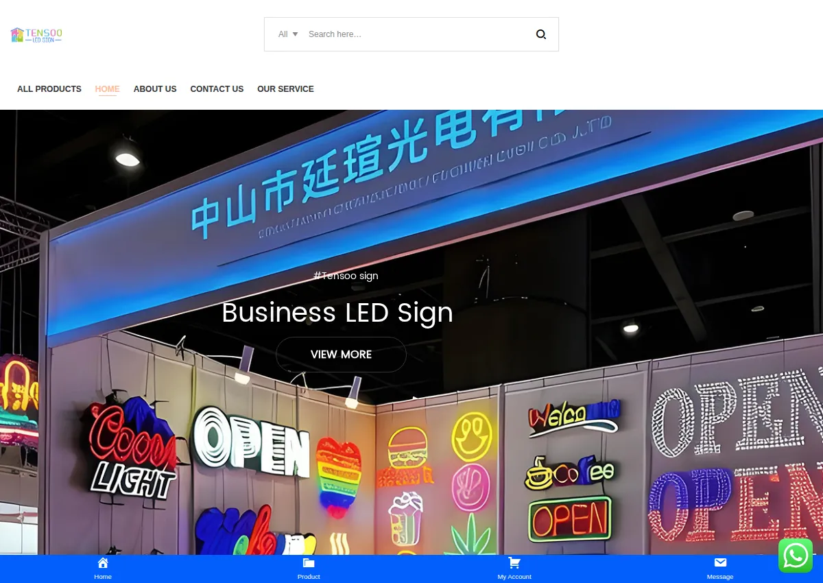 Store homepage