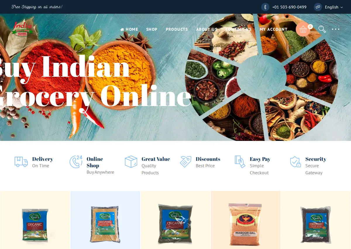 Store homepage