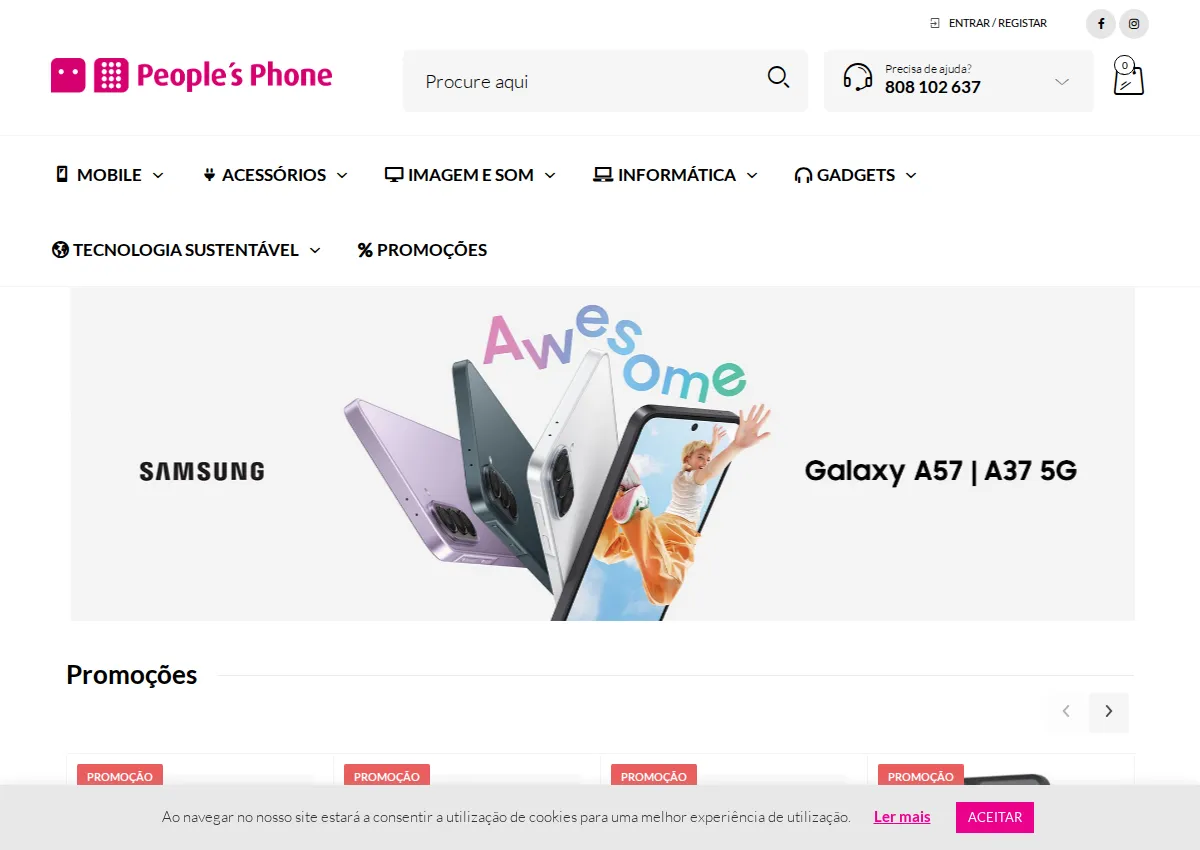 Store homepage