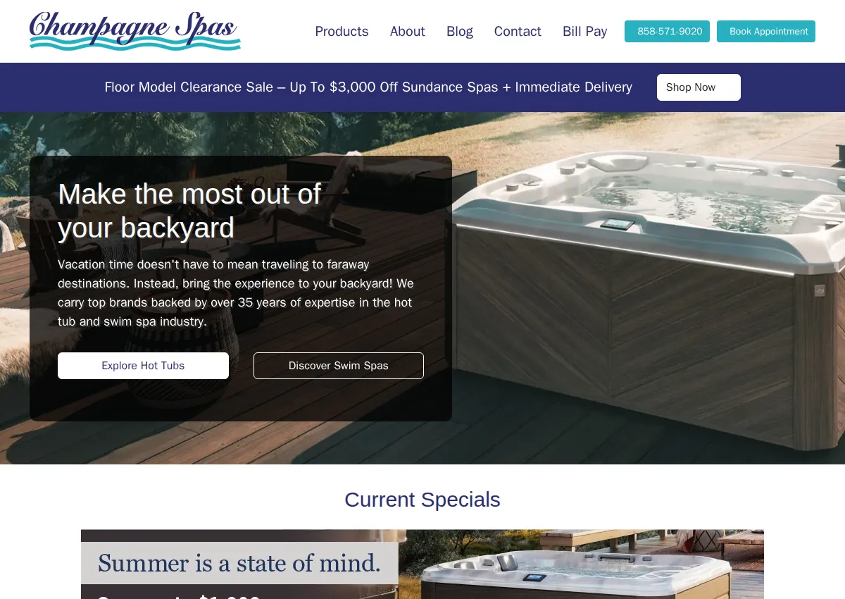 Store homepage