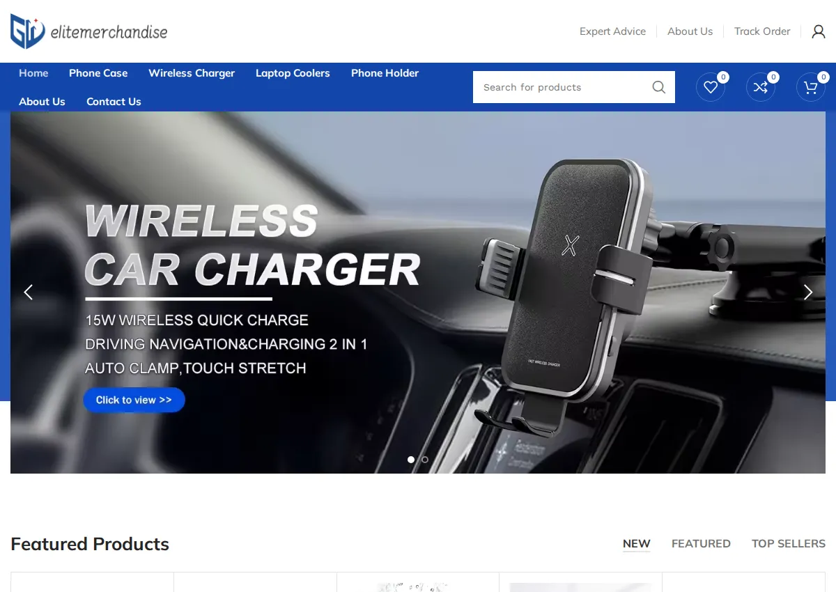 Store homepage