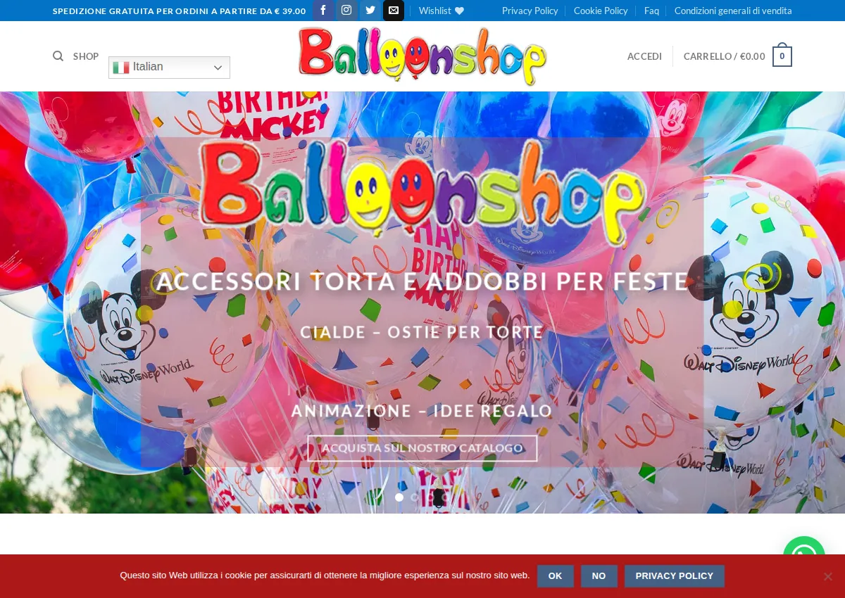 Store homepage