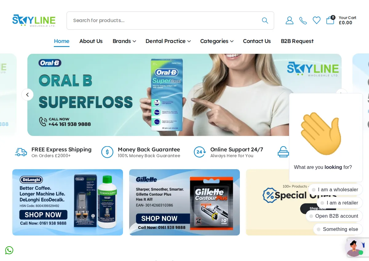 Store homepage