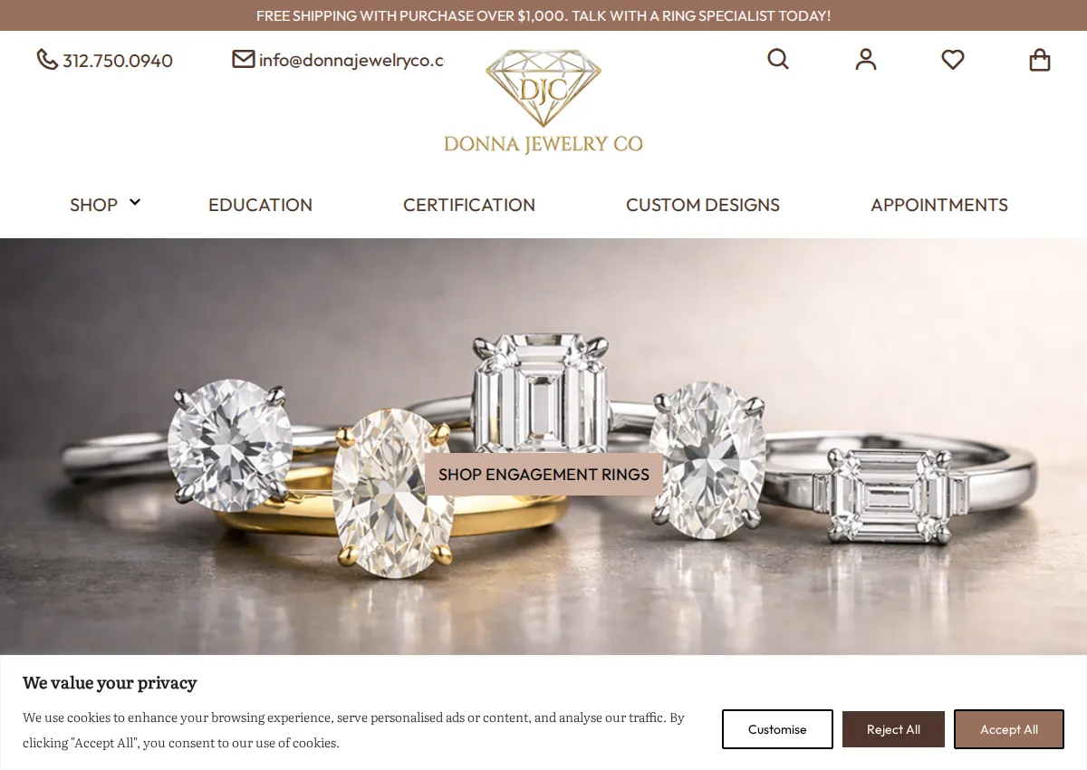 Store homepage