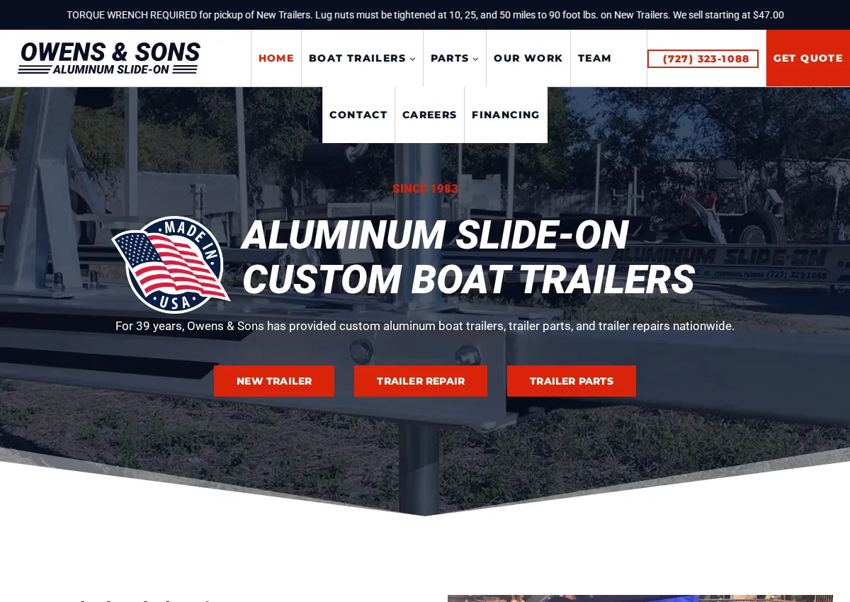 Store homepage