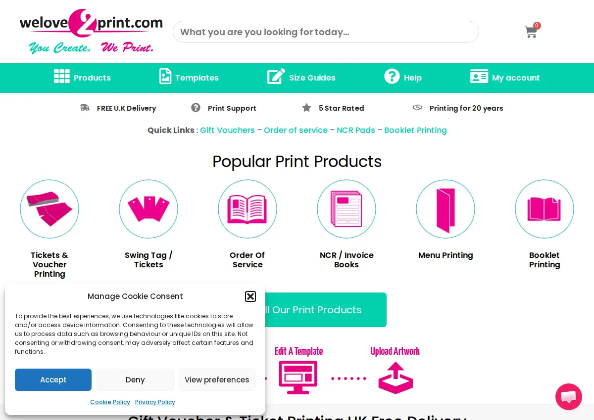 Store homepage