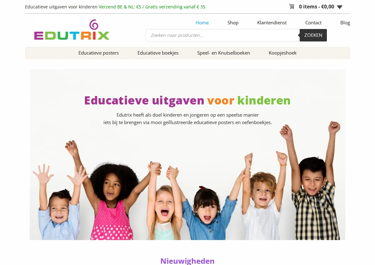 Store homepage