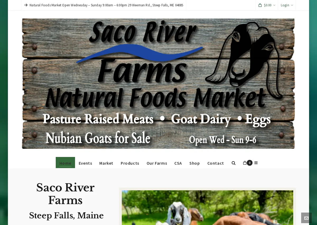 Store homepage