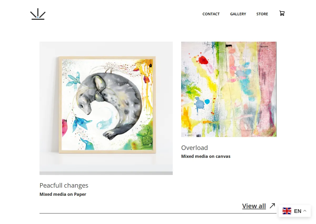 Store homepage