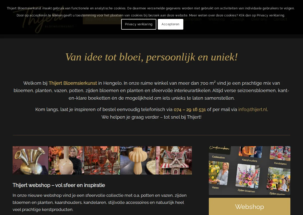 Store homepage