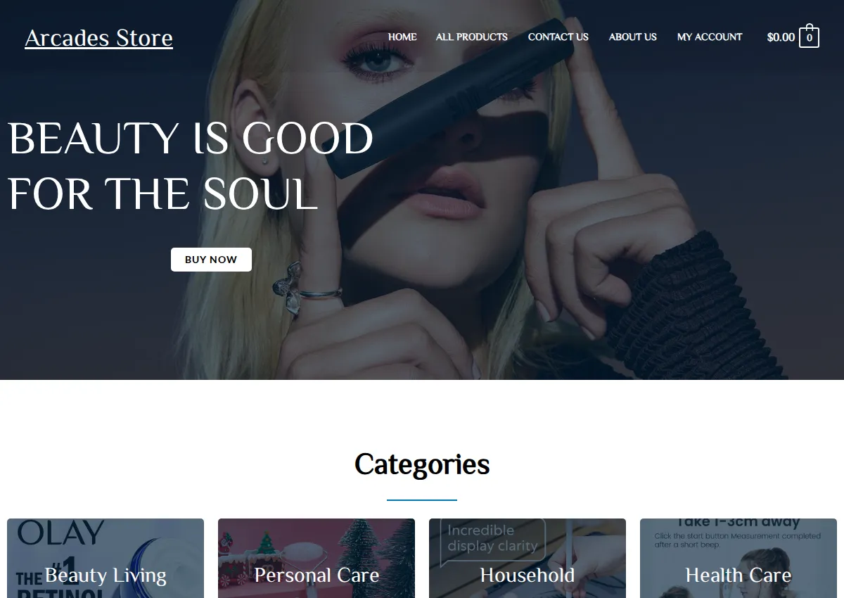 Store homepage