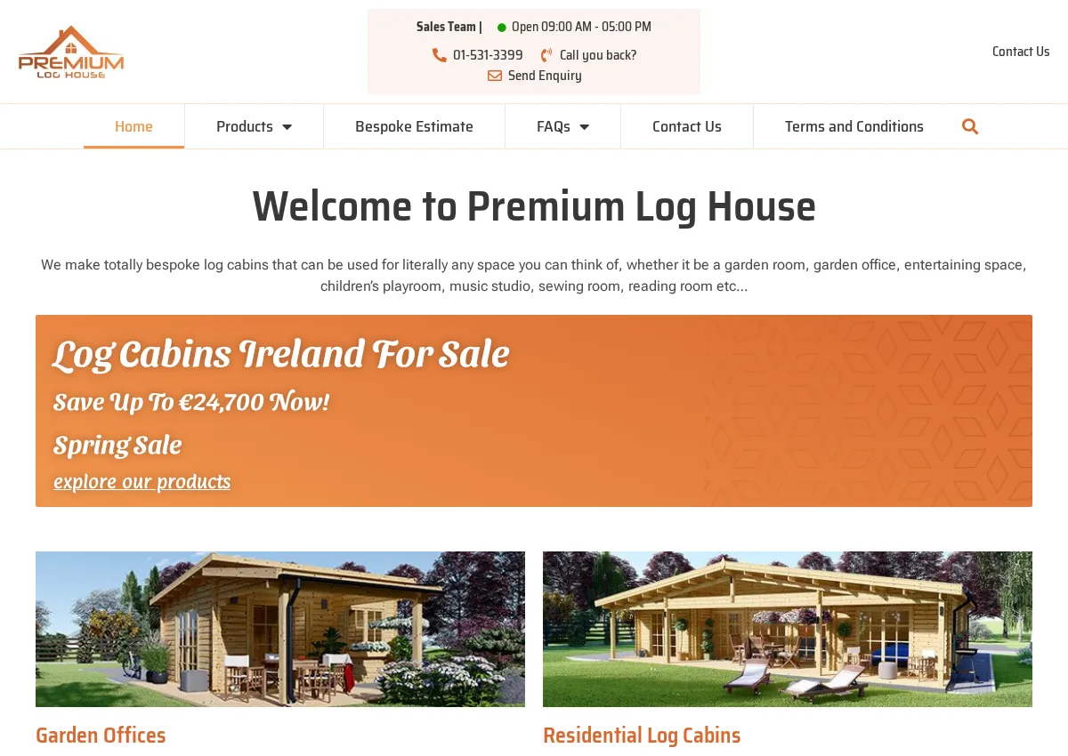 Store homepage