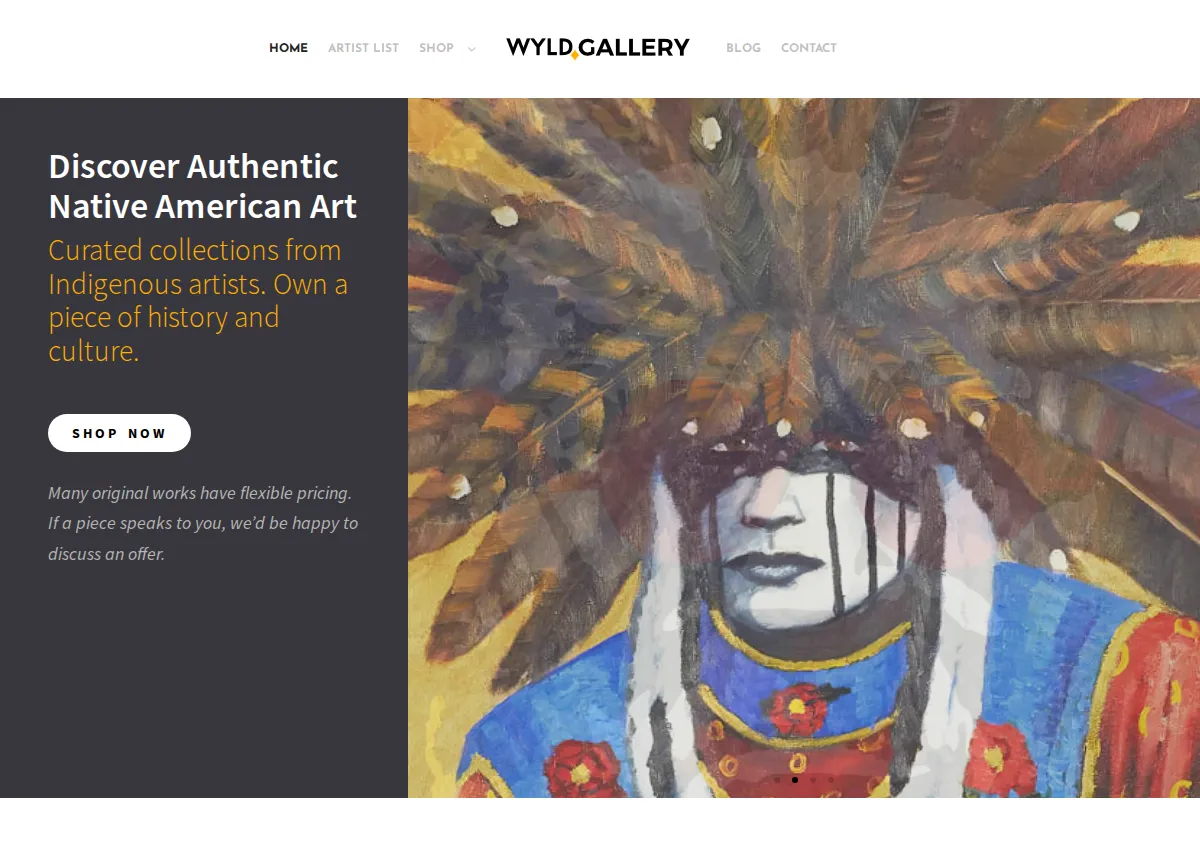 Store homepage
