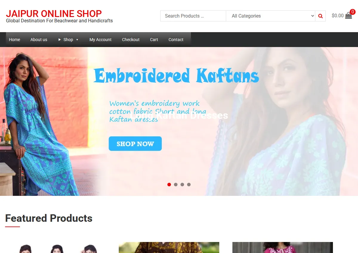 Store homepage