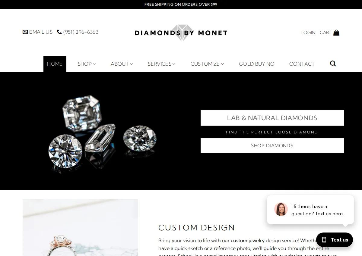 Store homepage