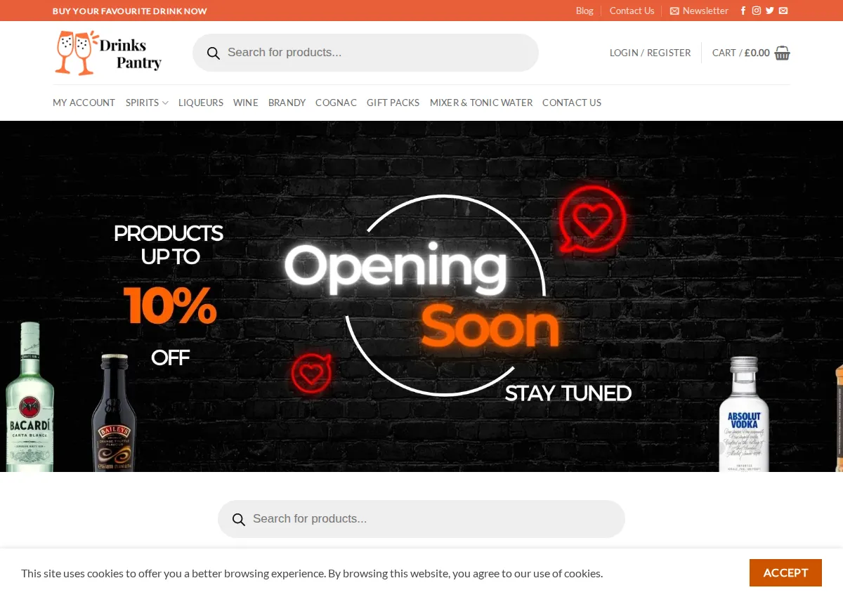 Store homepage