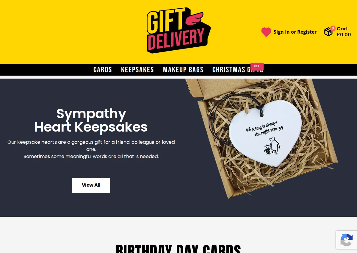 Store homepage