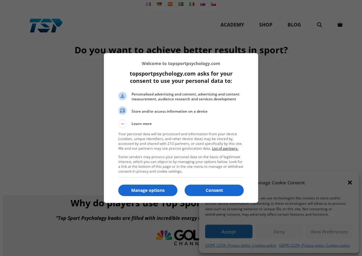 Store homepage