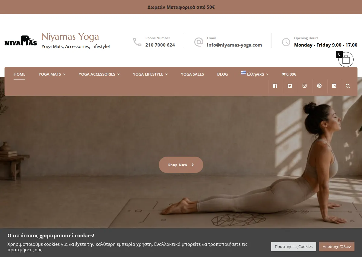 Store homepage