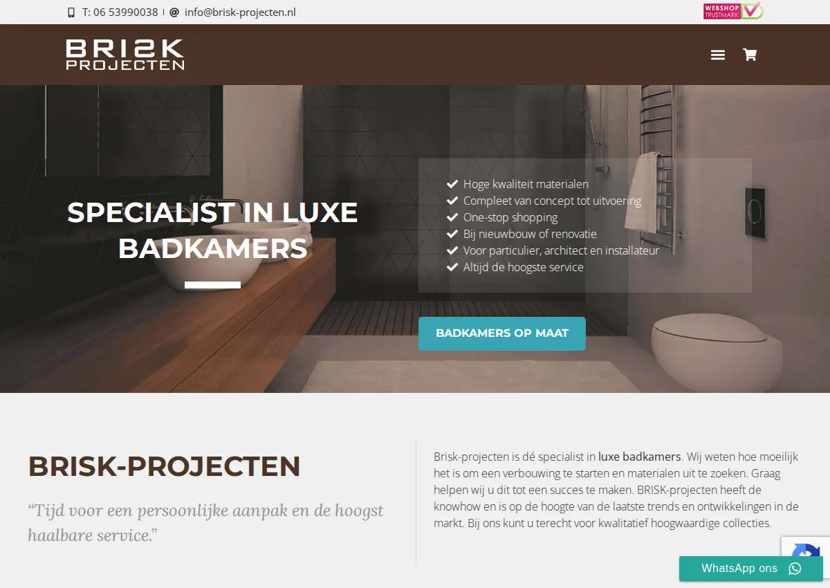 Store homepage