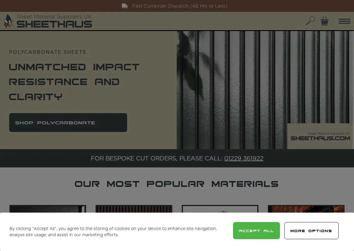 Store homepage