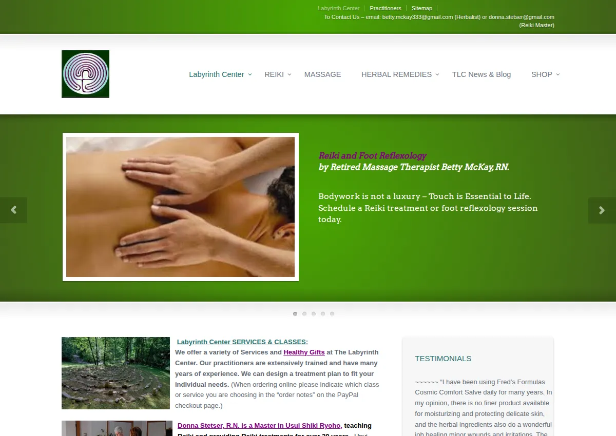 Store homepage