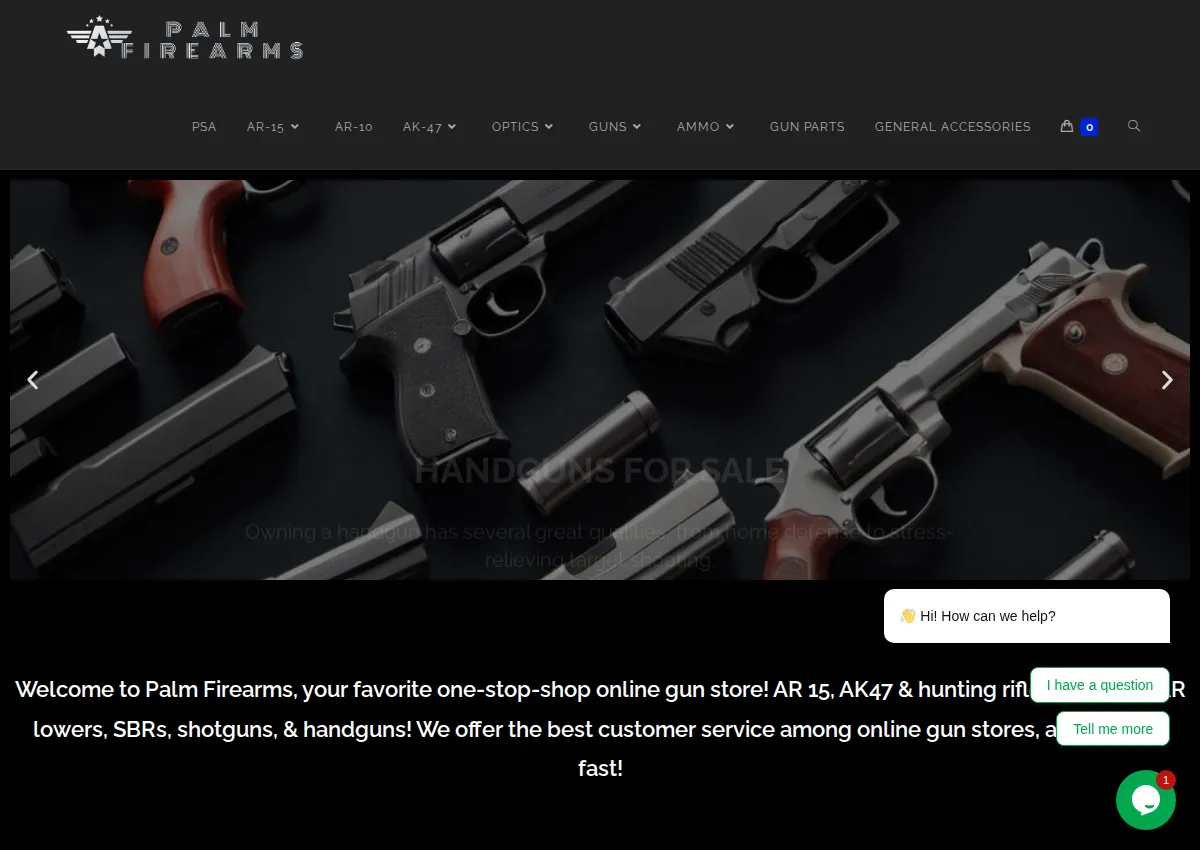 Store homepage