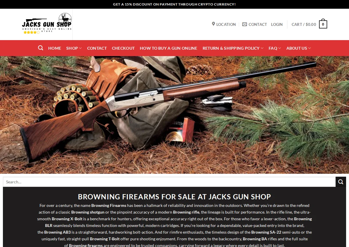 Store homepage