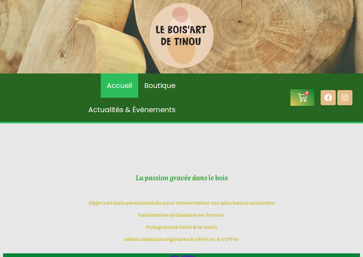 Store homepage